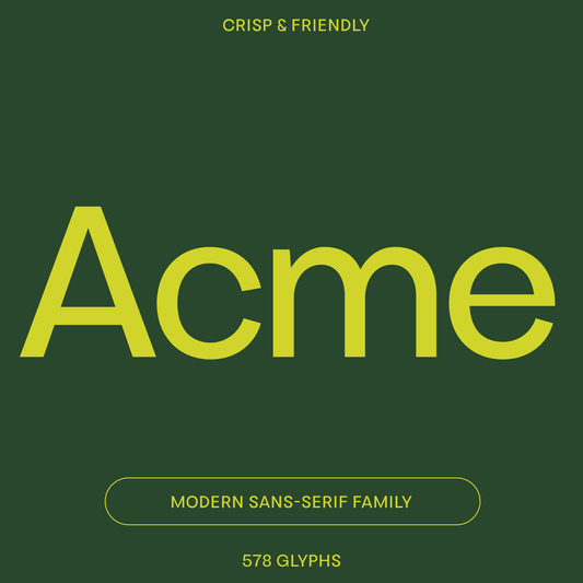 Bauhaus Acme—Modern, cool sans-serif font, clean & unique