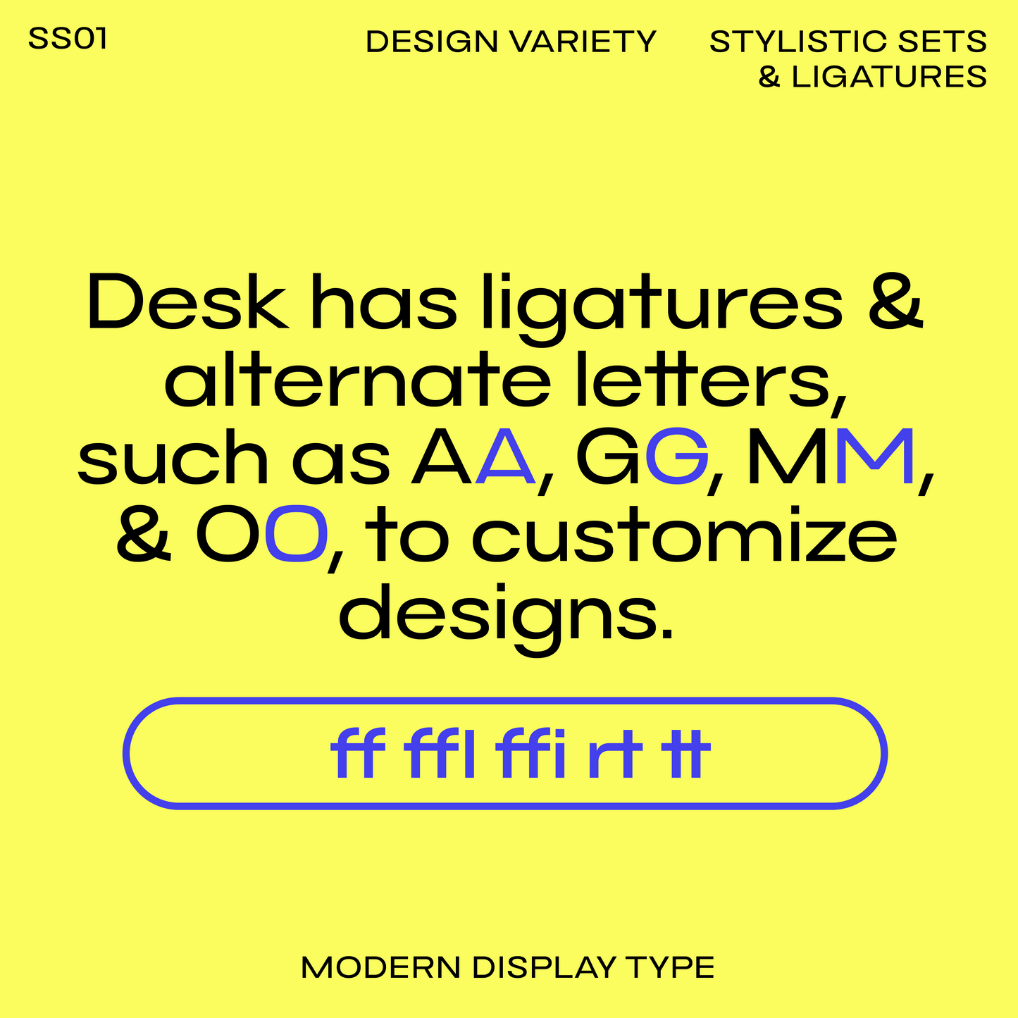 Bauhaus Desk—Bold sans-serif font for tech & design