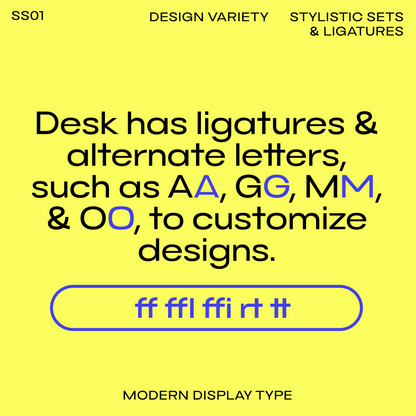 Bauhaus Desk—Bold sans-serif font for tech & design