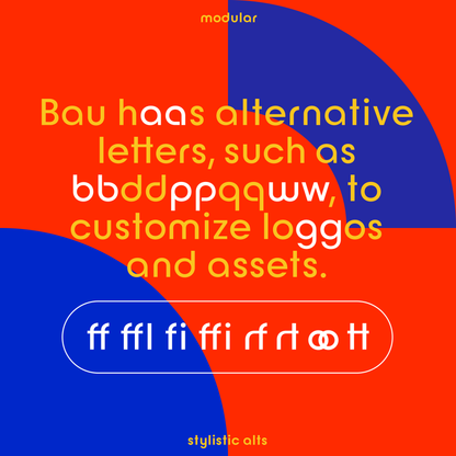 Bauhaus Bau—Rounded sans-serif font for modern retro styles