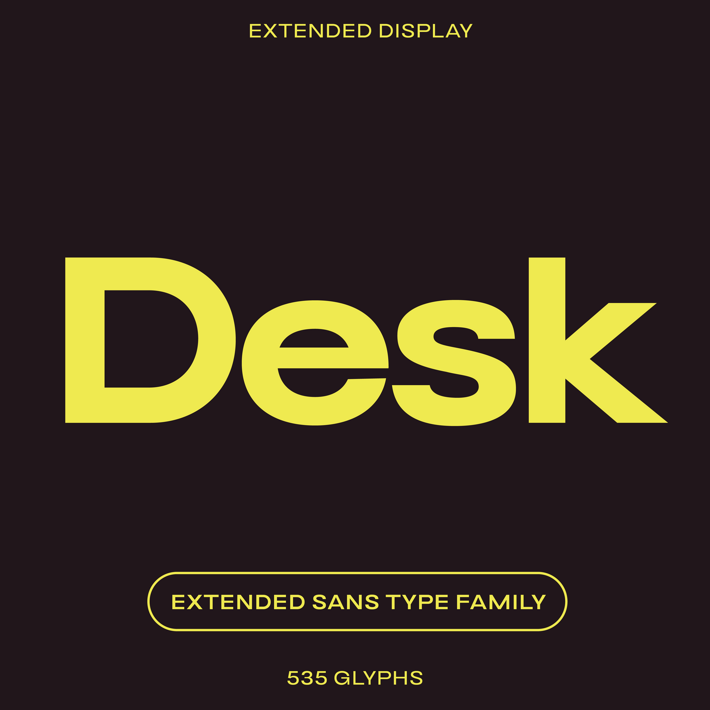 Bauhaus Desk—Bold sans-serif font for tech & design