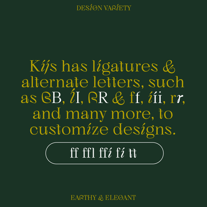 Bauhaus Kijs—Nature serif font for elegant designs, calligraphy style