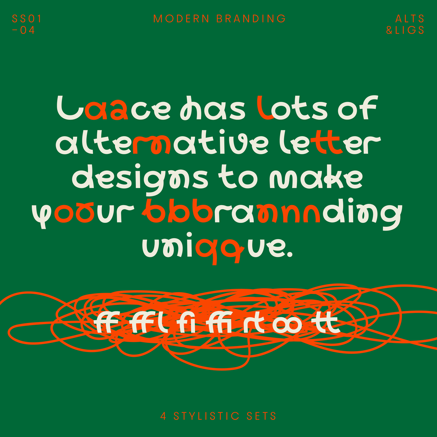 Lace—Handwritten line font