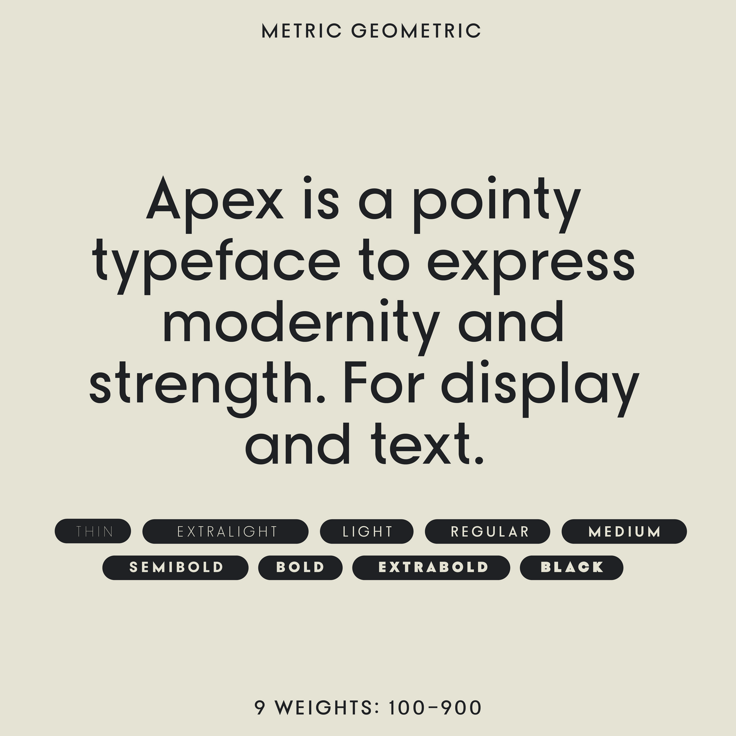 Apex—Bold & pointy sans-serif font with sharp alts