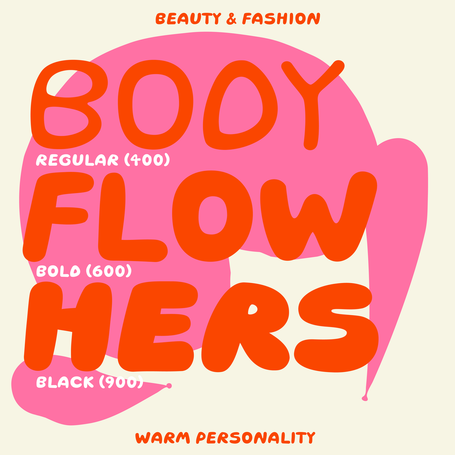 Skay—Handwritten bubble font for beauty & fashion