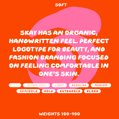 Skay—Handwritten bubble font for beauty & fashion