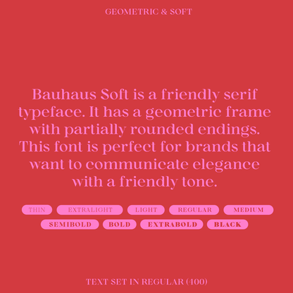 Bauhaus Soft—Bold organic serif font