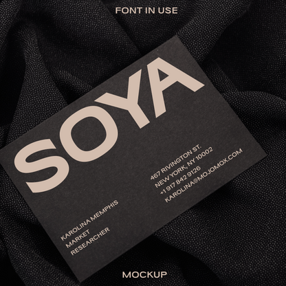 Soya—Chic, trendy font for modern food and fashion