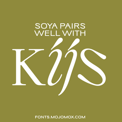 Soya—Chic, trendy font for modern food and fashion