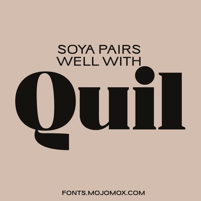 Soya—Chic, trendy font for modern food and fashion