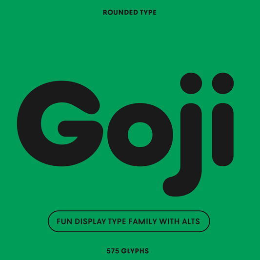 Goji—Friendly, rounded display font